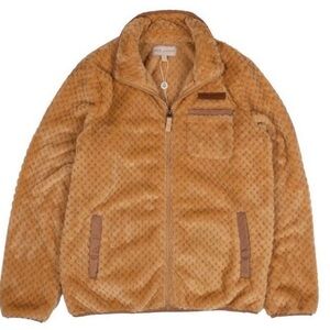 Women's Simply Southern Simply Soft Zip Up Jacket, Size XXL in Latte